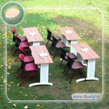 میز و صندلی دانش آموزی و آموزشی ویستریا ،طراحی مدرن و ارگونومیک. مناسب برای مدارس و آموزشگاه‌ها. تولیدی علم گستر صدف